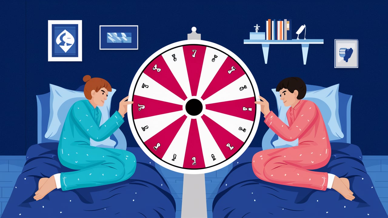 At a sleepover